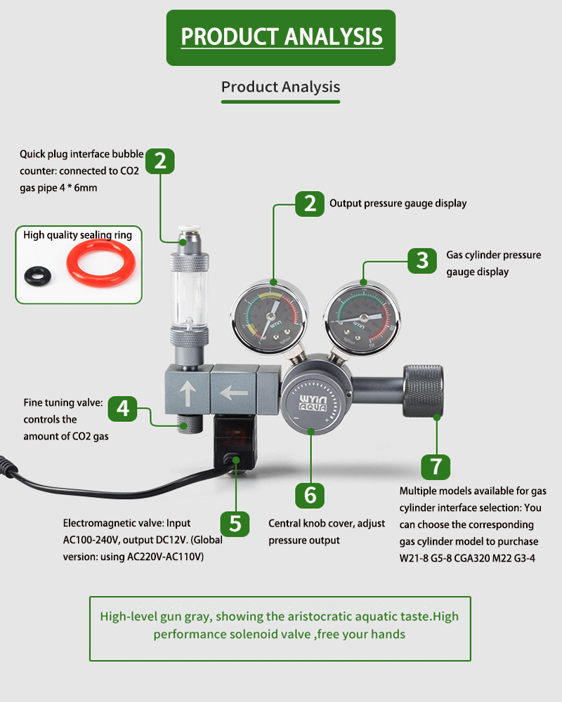Aquarium DIY CO2-regelaar Dubb - Co2 Regulator Dual Stage recensie en prijs